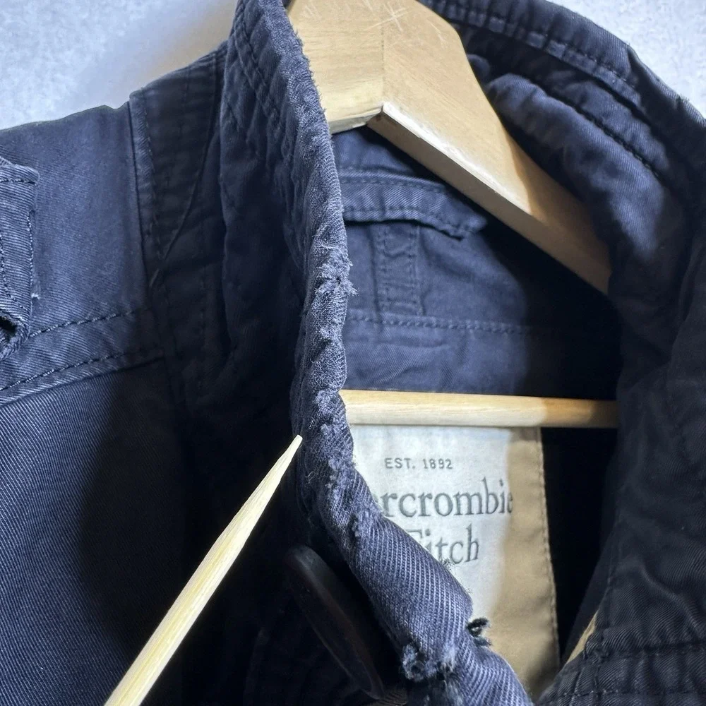 Abercrombie & Fitch Y2K Sentinel Jacket M Navy Blue Military Field Utility - Picture 11 of 14